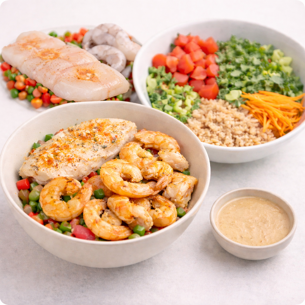 Asian Flounder Duo - Shrimp Asian Flounder Bowl