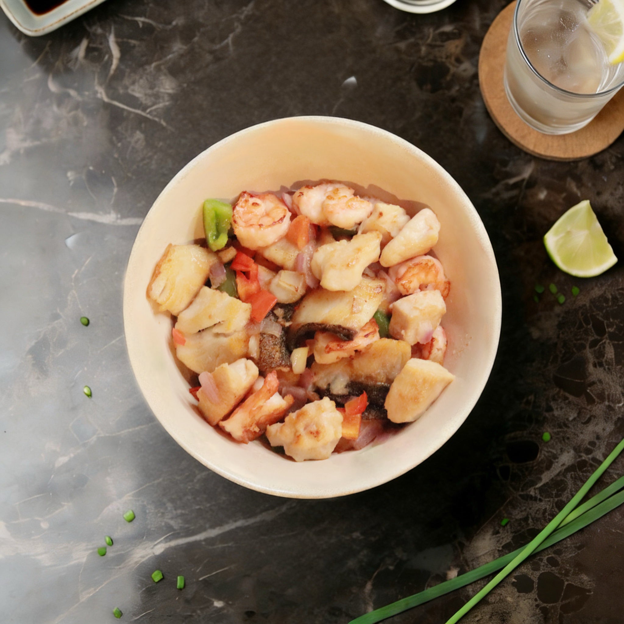 Black Cod Duo - Shrimp Black Cod Bowl