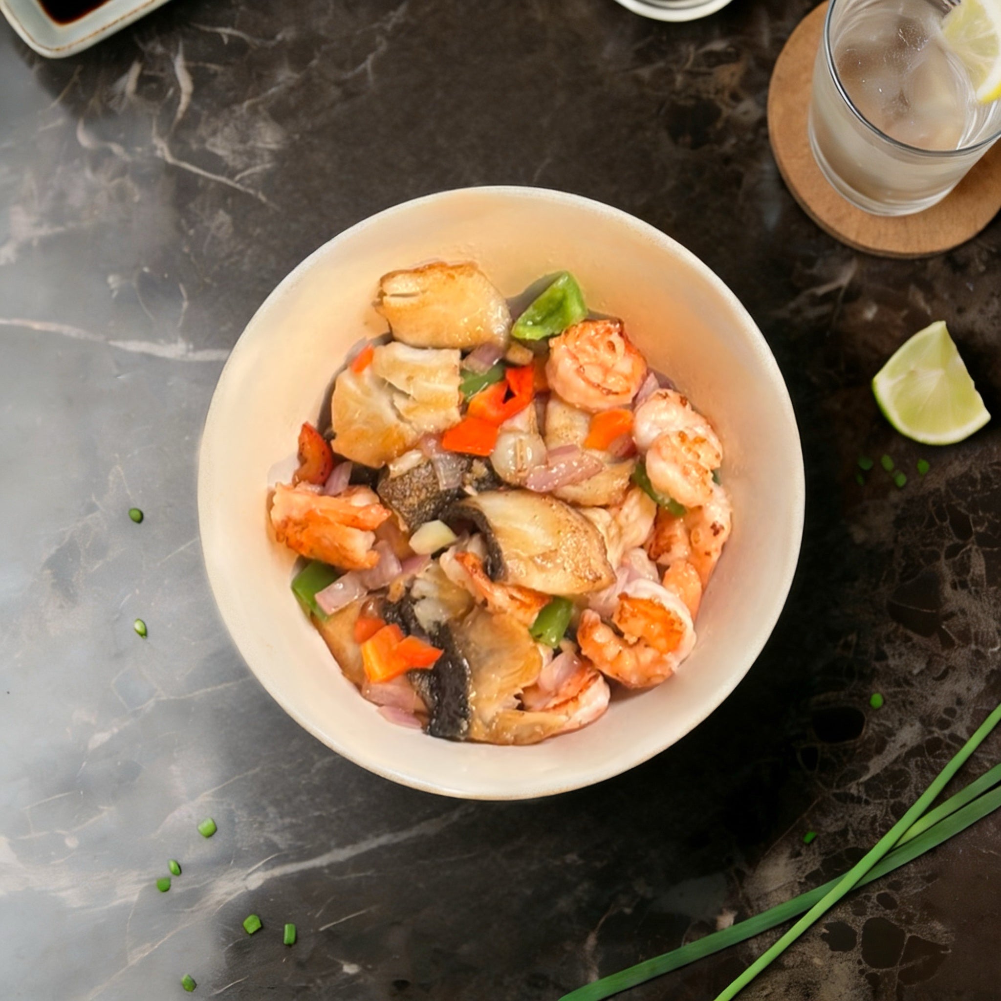 Black Cod Trio - Shrimp Black Cod Chicken Bowl