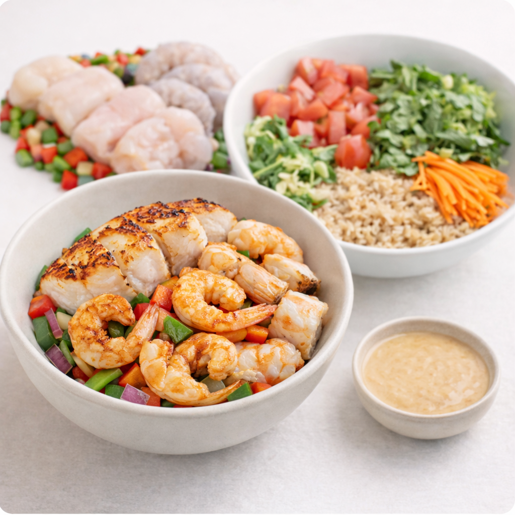Monkfish Duo - Shrimp Monkfish Bowl