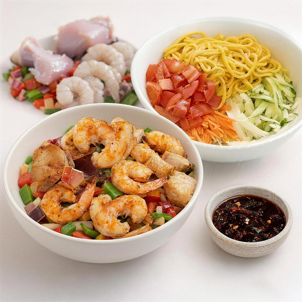 Entry Duo - Shrimp Chicken Bowl