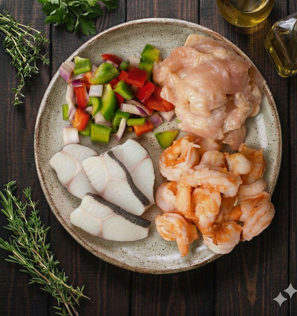 Black Cod Trio - Shrimp Black Cod Chicken Bowl