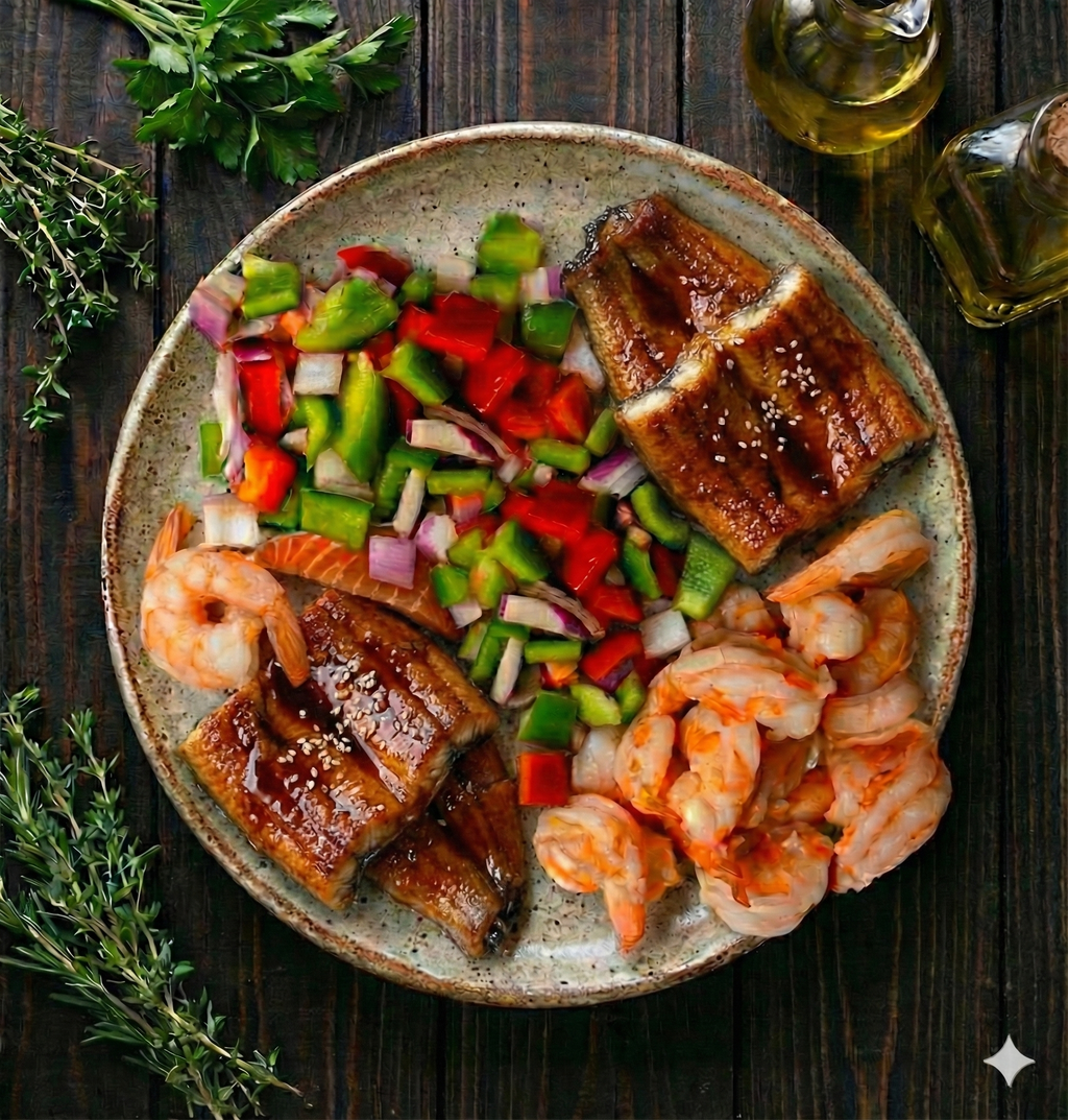 Eel Trio - Shrimp Eel Chicken Bowl