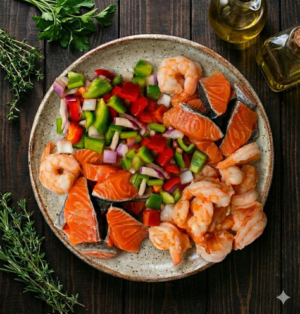 Shrimp Salmon Bowl (50g Protein Tier)